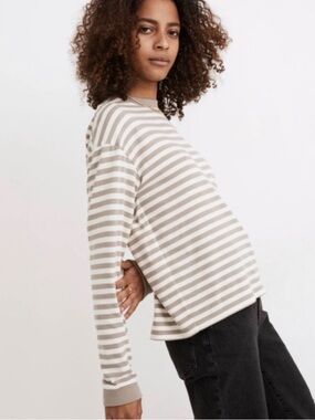 Madewell Supima Cotton Essential Long-Sleeve Tee in Telluride Stone